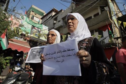 تظاهرات در لبنان درمحکومیت سفر بایدن به فلسطین