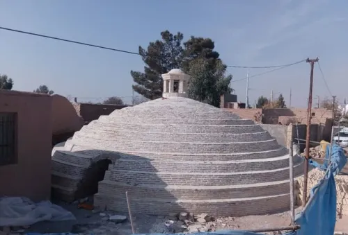 آب انبار بزرگ کهن آباد مرمت شد