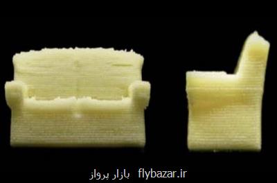 چاپ سه بعدی مبل خوردنی با پودر شیر