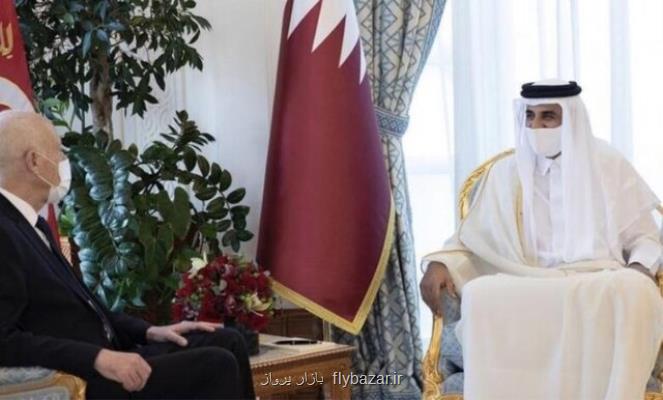 رئیس جمهوری تونس با امیر قطر در دوحه دیدار نمود